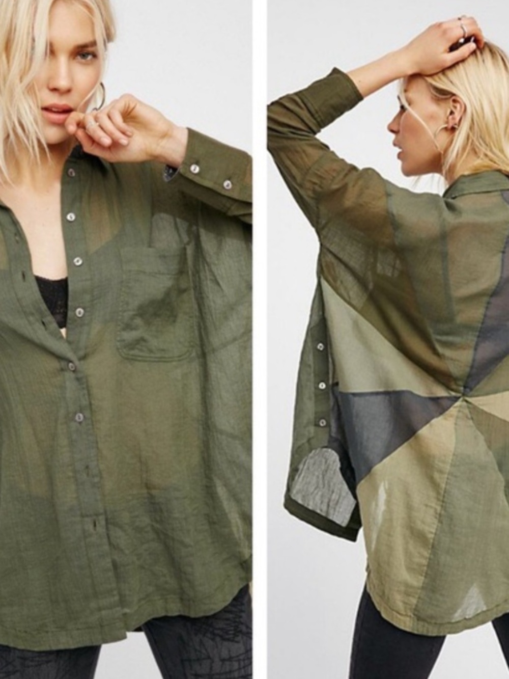 Free People Rainbow Rays Buttonup